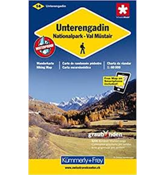 Wanderkarte Unterengadin-Nationalpark-Val Müstair