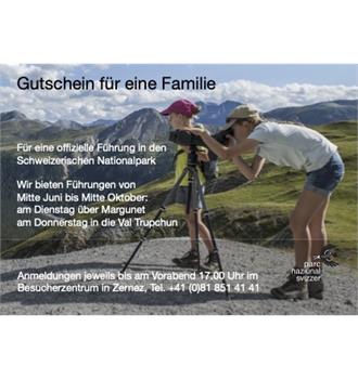 Gutschein tourist. Exkursion Familien